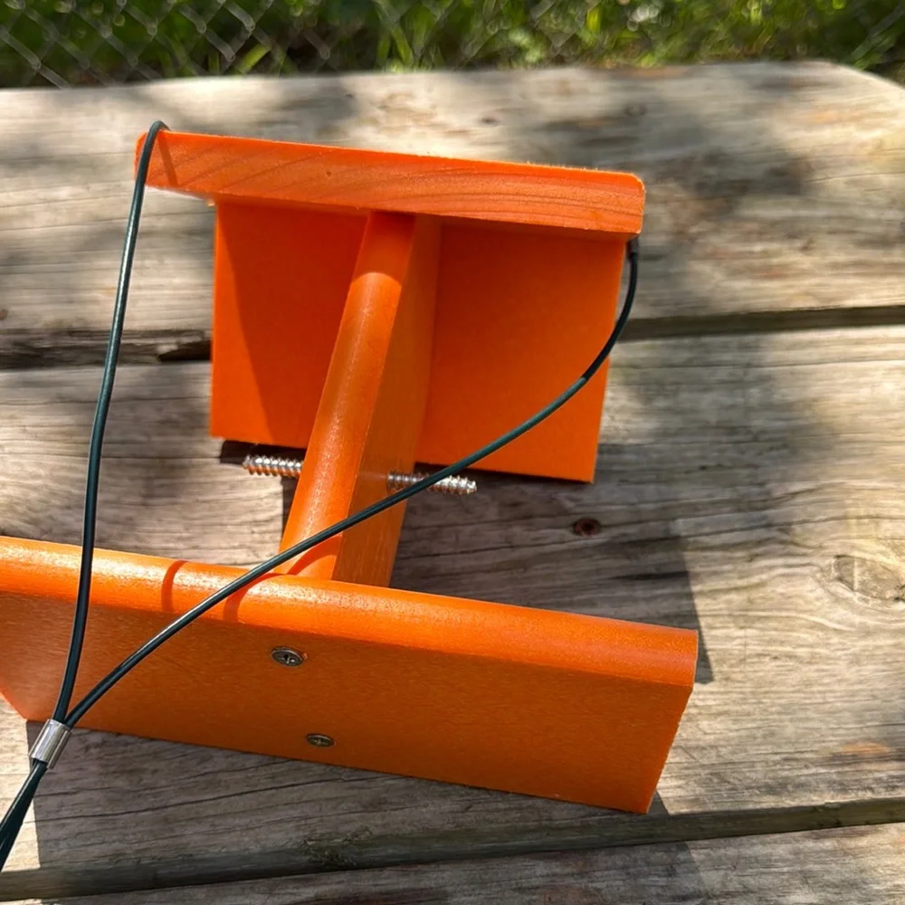 Going Green Bright Orange Hanging Bird Feeder